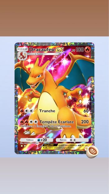 Dracaufeu full art Pokémon tcg pocket
