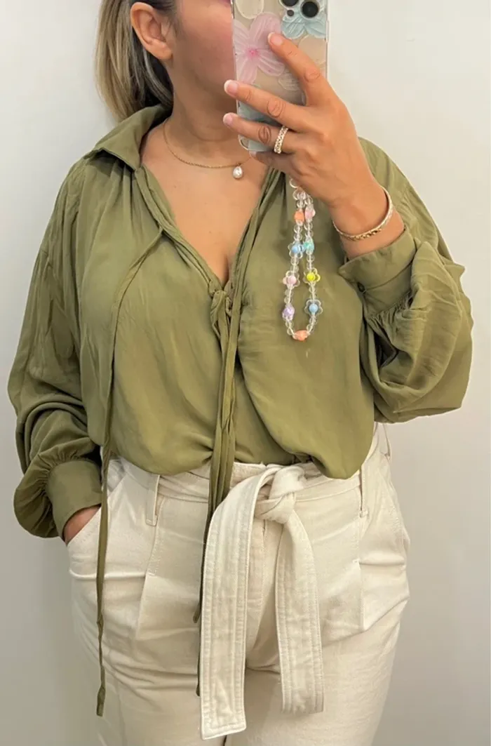 Blouse Kaki Fluide Sfera