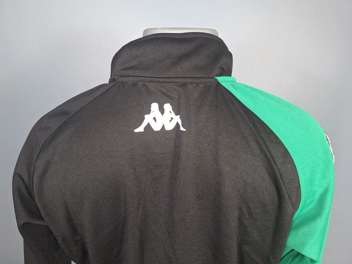 veste quart de zip kappa vintage/ homme - taille S / noir et vert - brodé (454) - photo numéro 12