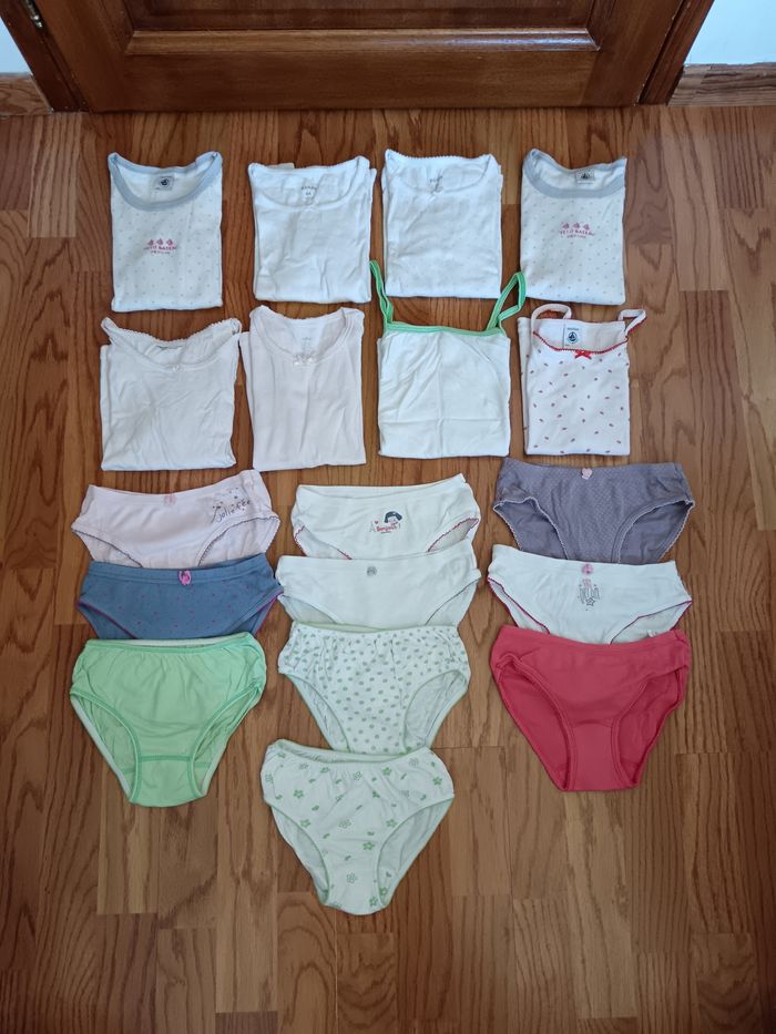 Lot 6 ans maillots de corps ML MC et culottes Petit Bateau, Vertbaudet, Absorba etc - photo numéro 2