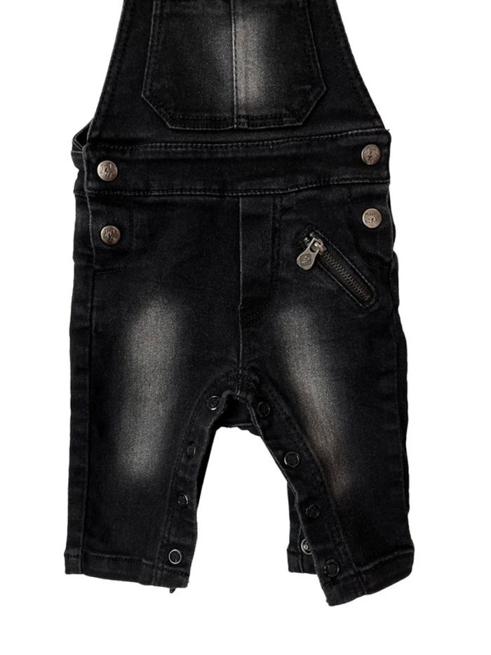 Salopette en jean noir stretch - Z Grain de blé 3 mois (59cm) - photo numéro 4