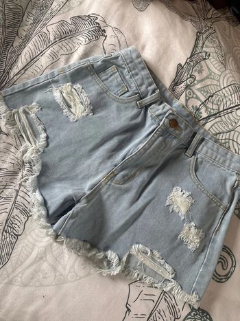 Mini short en jeans troué Shein
