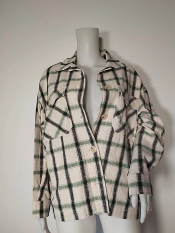 Veste chemise Zara à carreaux XS 97% coton