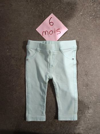Legging bleu ciel 6 mois