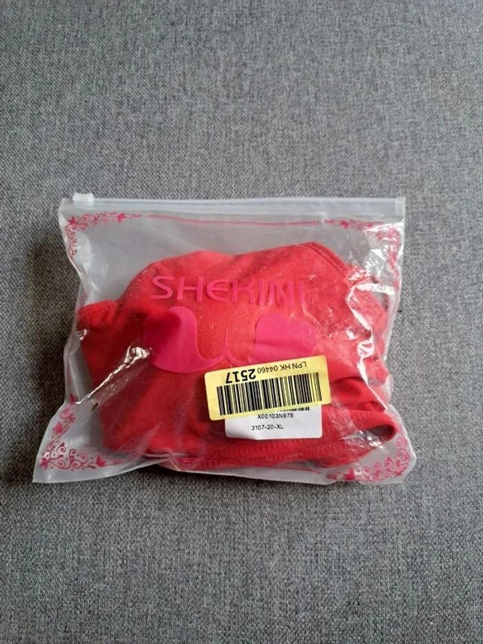 Haut de maillot de bain rouge lacets XL Shekini - photo numéro 4