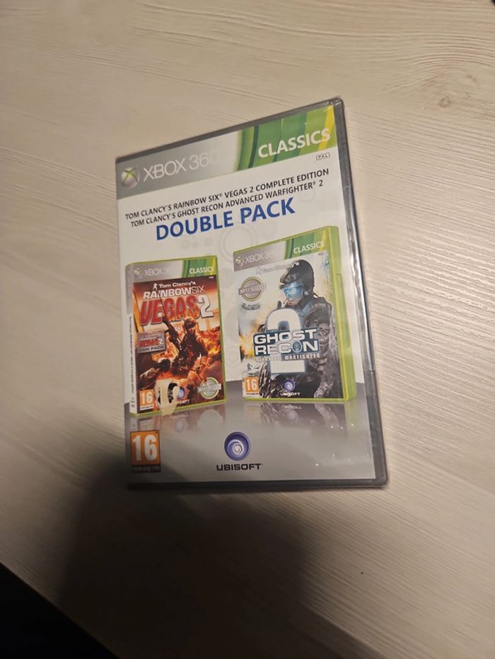 Double pack rainbow six vegas 2 et ghost recon 2 xbox360 neuf