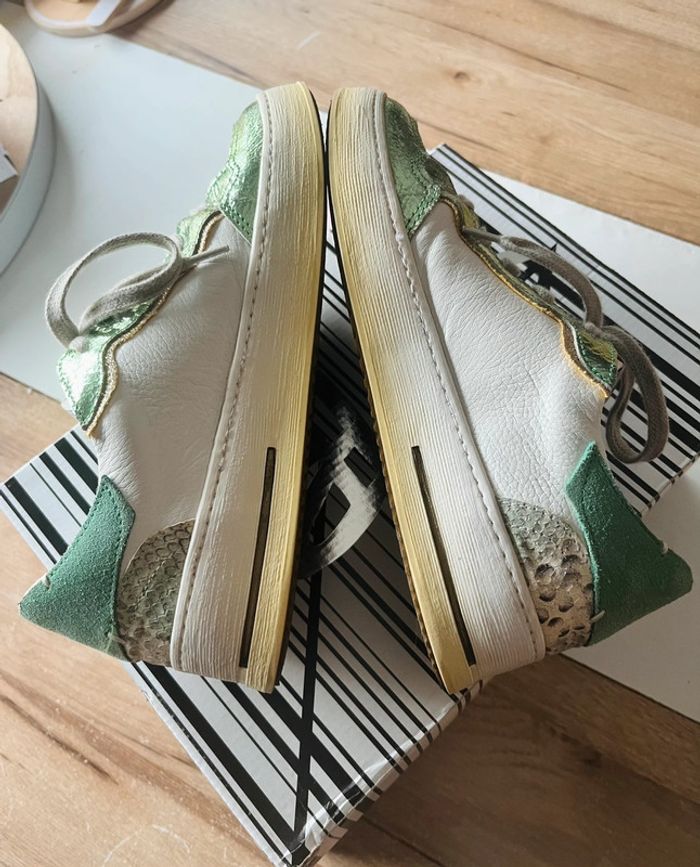 Baskets basses ALE vert / blanc pointure 37 - photo numéro 9