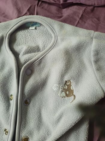 Veste grise polaire bebe 3 mois