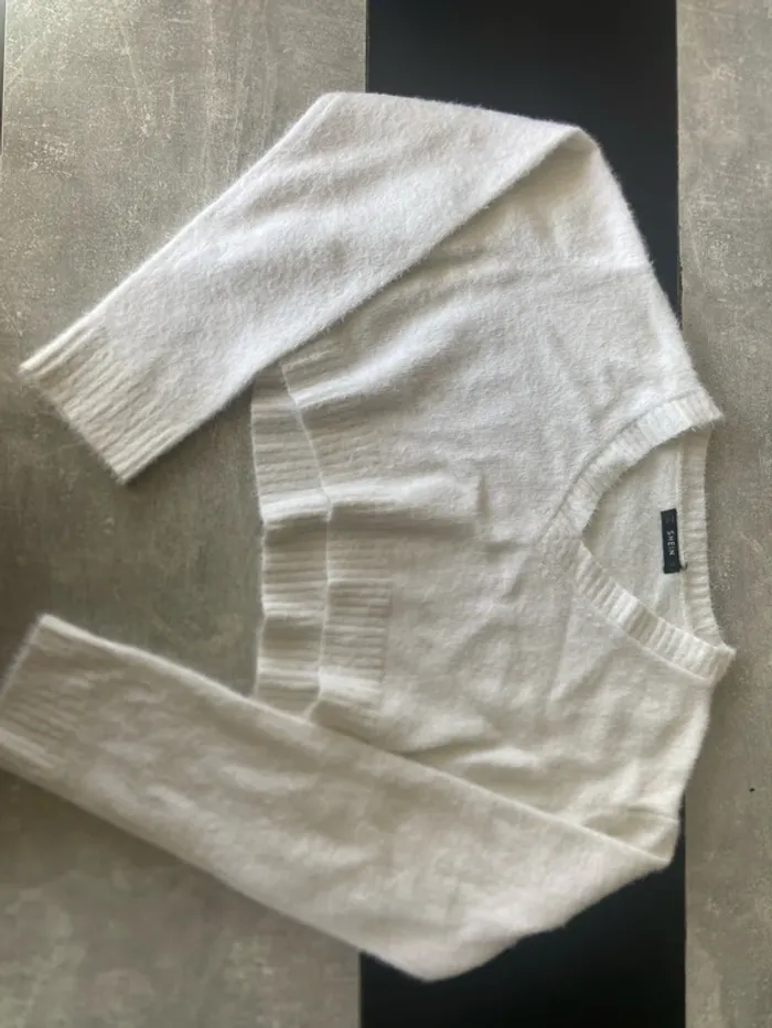 Pull court blanc S - shein