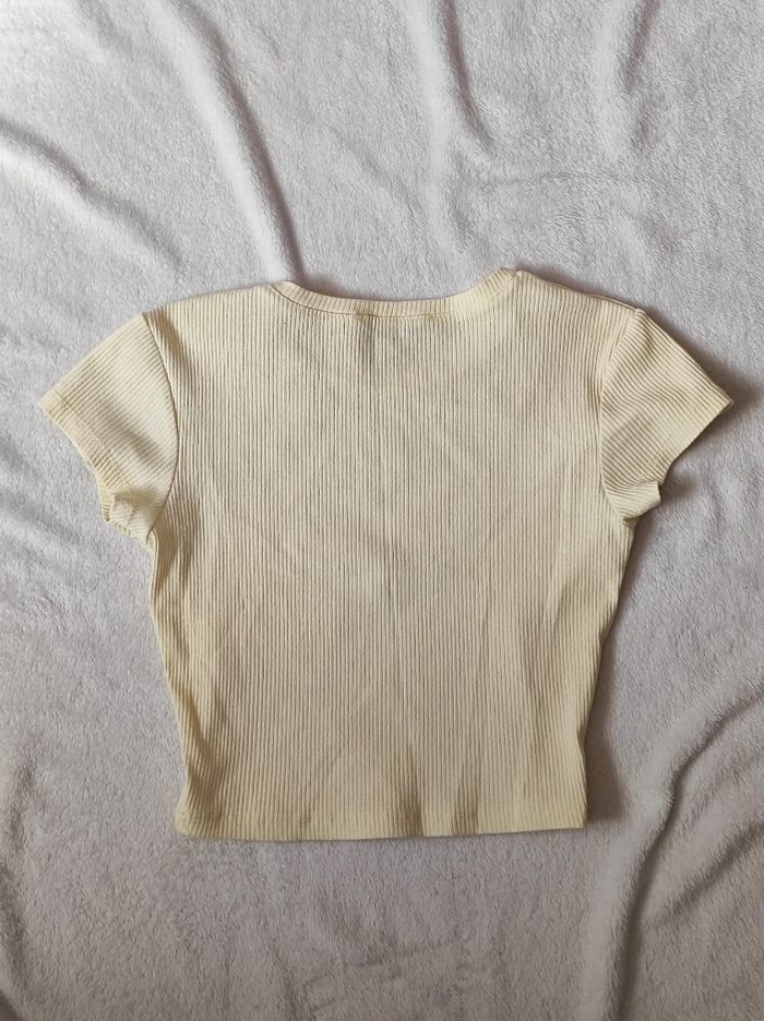 Tee shirt court Jaune pâle XS / 34 - photo numéro 4