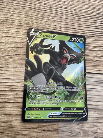 carte Pokémon 016/172 zarude V anglais ANG année 2022