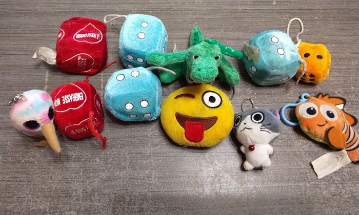 Lot peluche porte clé