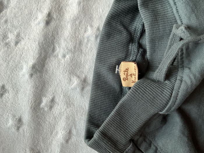 short bleu gris taille élastique avec poches 3 mois boite à malices - photo numéro 6