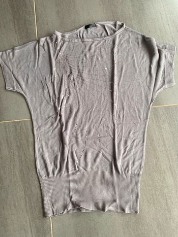 TEE shirt pailleté gris taille 40