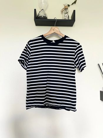 Haut manche courte noir - blanc, 36 - S, H&M