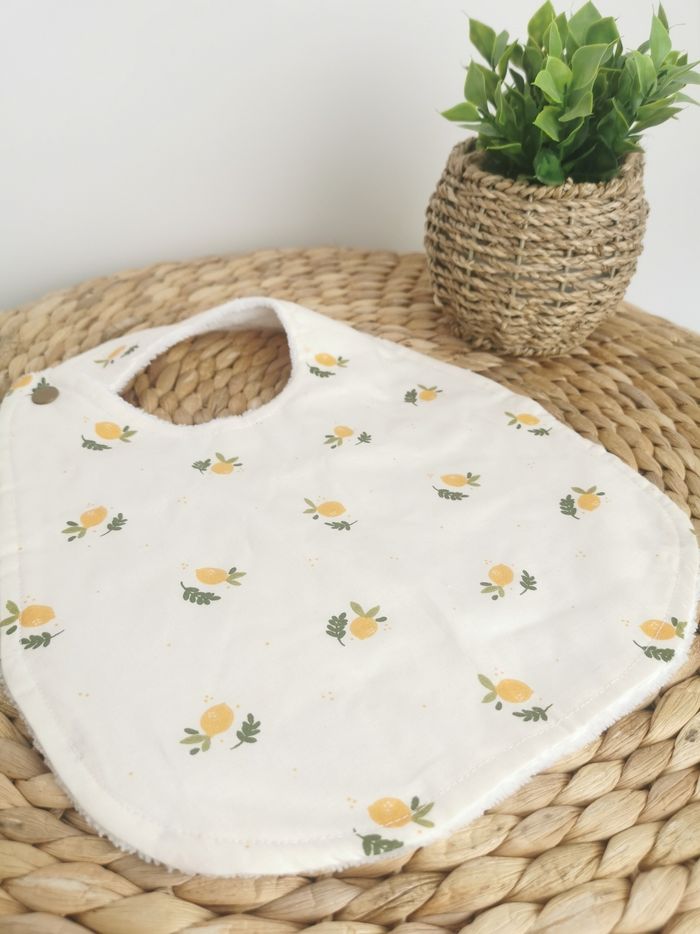 Bavoir à motif Citrons Fait main - photo numéro 2