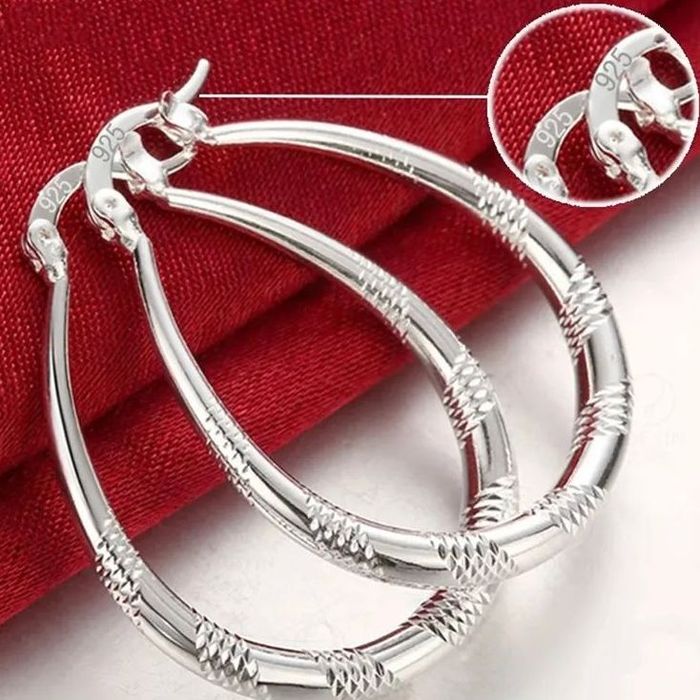 Paire de créoles argent - photo numéro 2