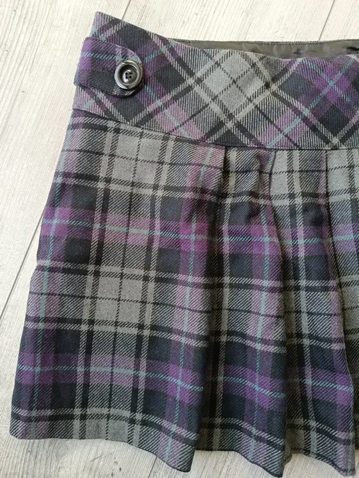 Jupe courte effet tartan camaïeu - photo numéro 2