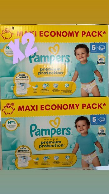 Paquets pampers premium protection -taille5