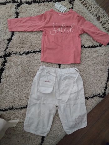 Ensemble pantalon été et t shirt neuf t 18 mois