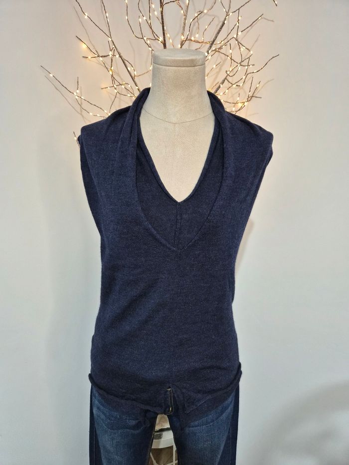 Pull sans manches Clemente – 100% Laine Mérinos Luigi Botto – T0 (XS/S) - photo numéro 3