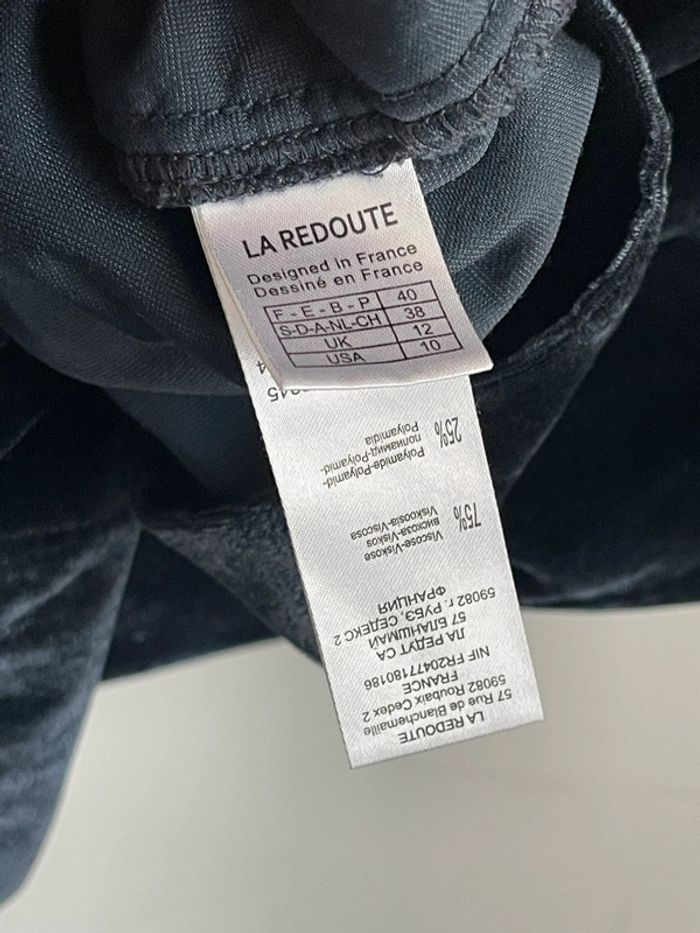 Robe manches longues en velours couleur bleu nuit Mademoiselle R de la redoute - photo numéro 5