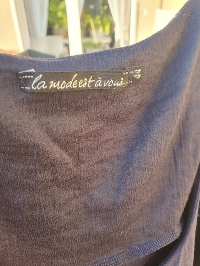 Tunique longue bleue marine et doré taille 44 - photo numéro 7