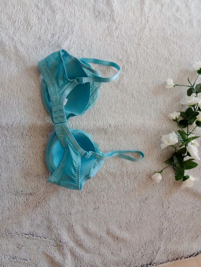 Soutien-gorge 75E turquoise dentelé c76 - photo numéro 5