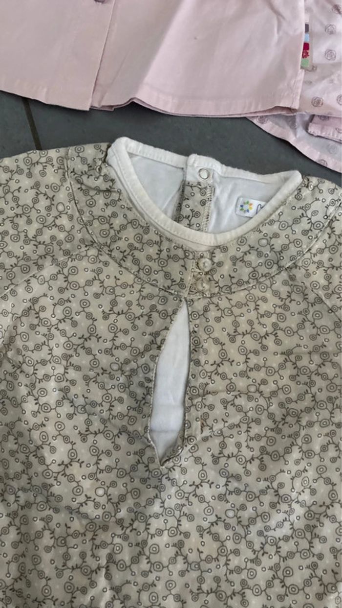 Lot ensemble chemise vêtement bébé fille 6 mois garde robe haut tunique - photo numéro 2