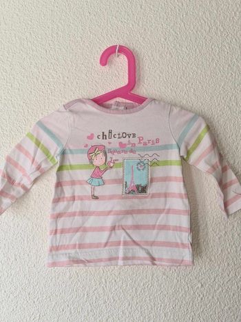 tee-shirt blanc rayer rose