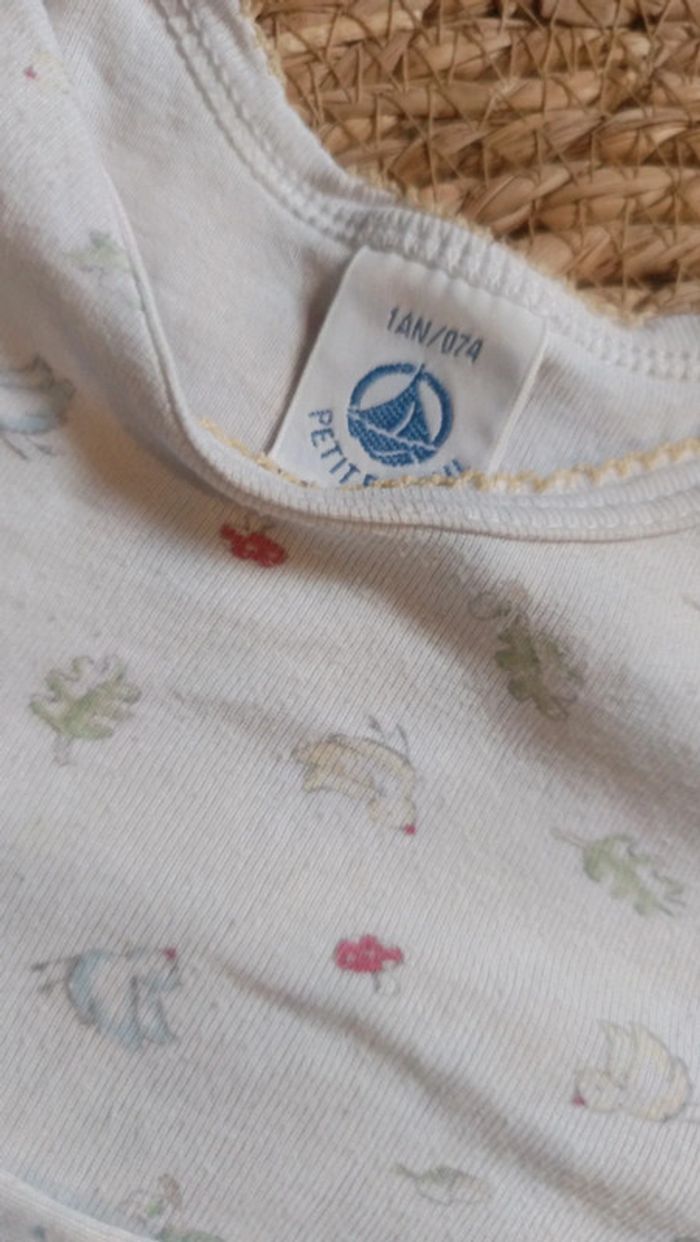 Lot 2 body fille 12 mois Petit bateau - photo numéro 3