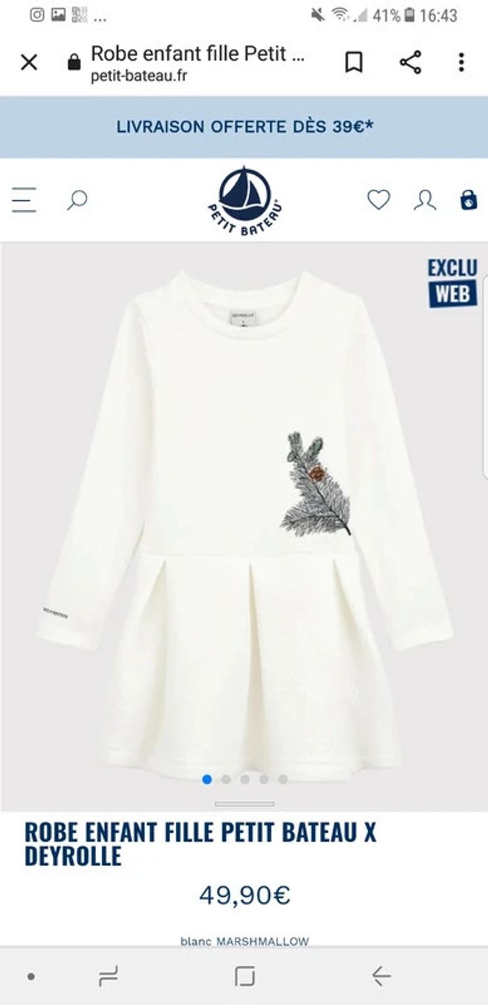 Robe petit bateau collaboration deyrolle 4ans Neuve. - photo numéro 7