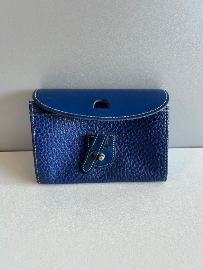 Portefeuille cuir bleu Paquetage Paris – Made in France, élégant et pratique - photo numéro 2