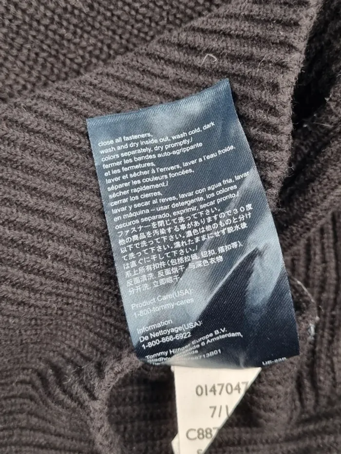 Veste zippée Tommy Hilfiger noire XXL Hommes (mesures en photos) - photo numéro 8