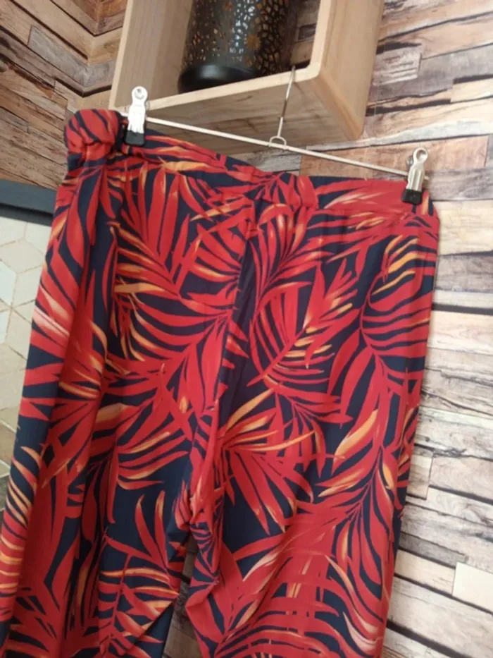 Pantalon fluide rouge noir  t40 - photo numéro 11