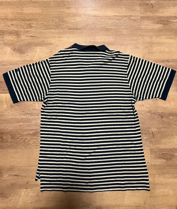 Polo adidas à rayures vintage 90s taille L - photo numéro 2