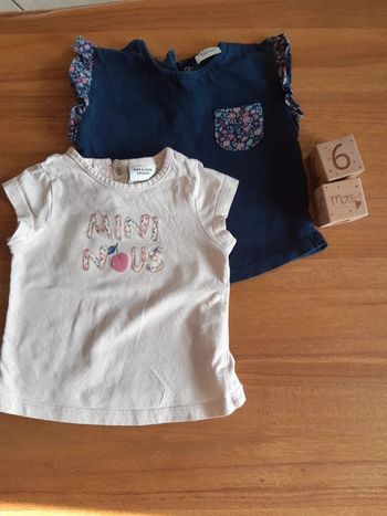 Lot tee shirt MC - TAO - 6 mois