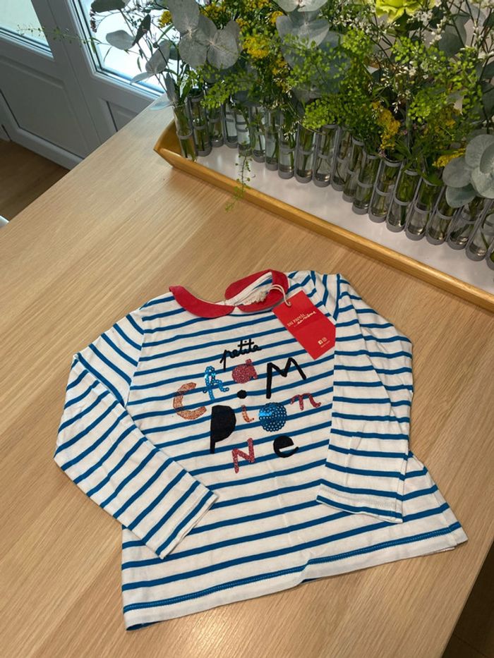 Tee shirt manches longues dpam neuf 4 ans