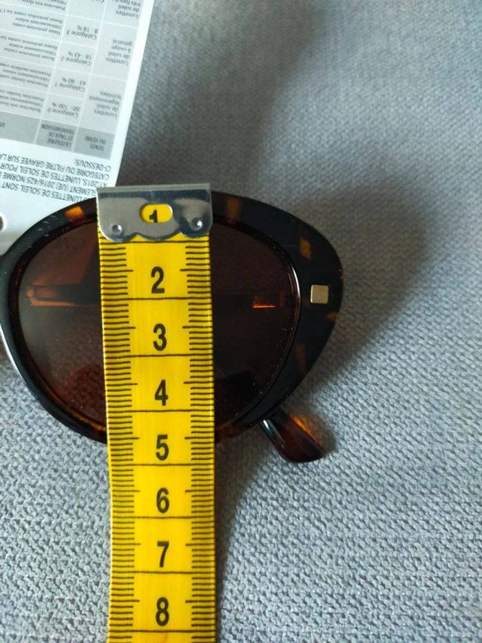 Lunettes de soleil rondes écaille & doré – Neuves avec étiquette - photo numéro 8