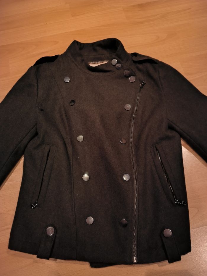 Veste hiver Bershka kaki taille S - photo numéro 2