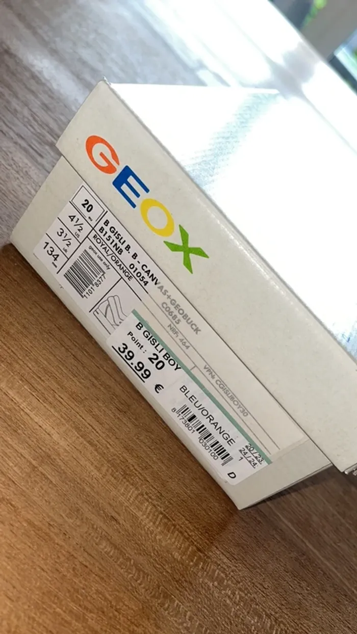 Basket geox t20 bleu et orange - photo numéro 9