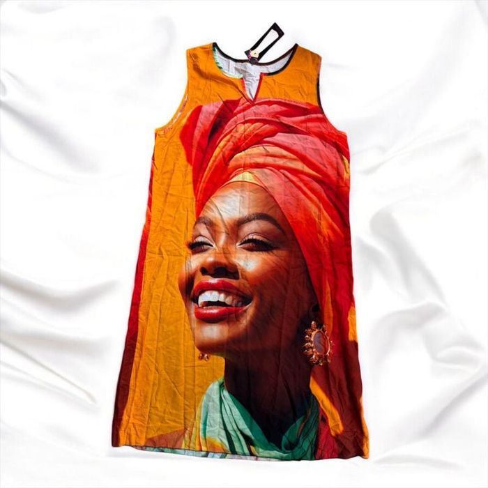 Robe colorée avec femme