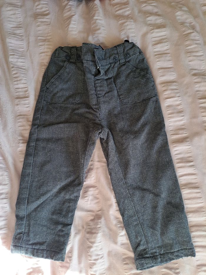 Pantalon chaud noir chiné - photo numéro 2