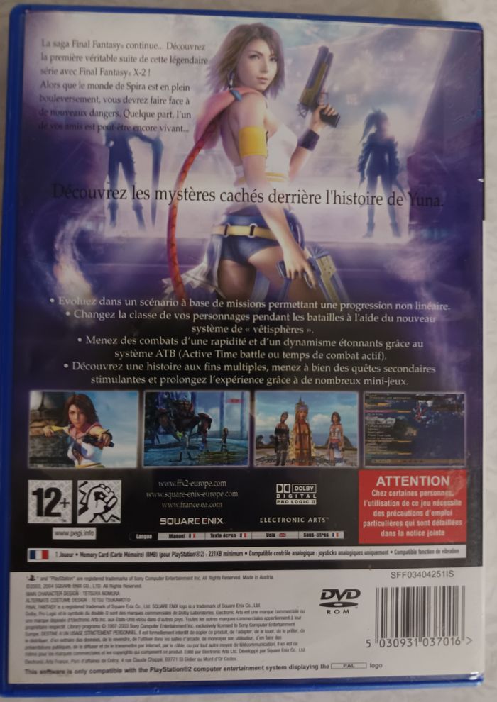 FINAL FANTASY X-2 - Sony Playstation 2 PS2 - CD Seul- PAL - photo numéro 2