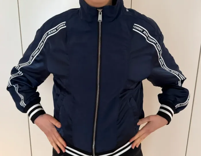 Veste Tommy Jeans blouson tape detail bleu marine neuve avec étiquette taille XS