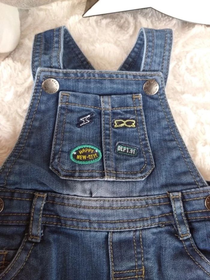 Salopette jeans Garçon 6 mois Gémo - photo numéro 9
