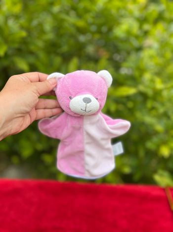 Doudou marionnette oursons roses