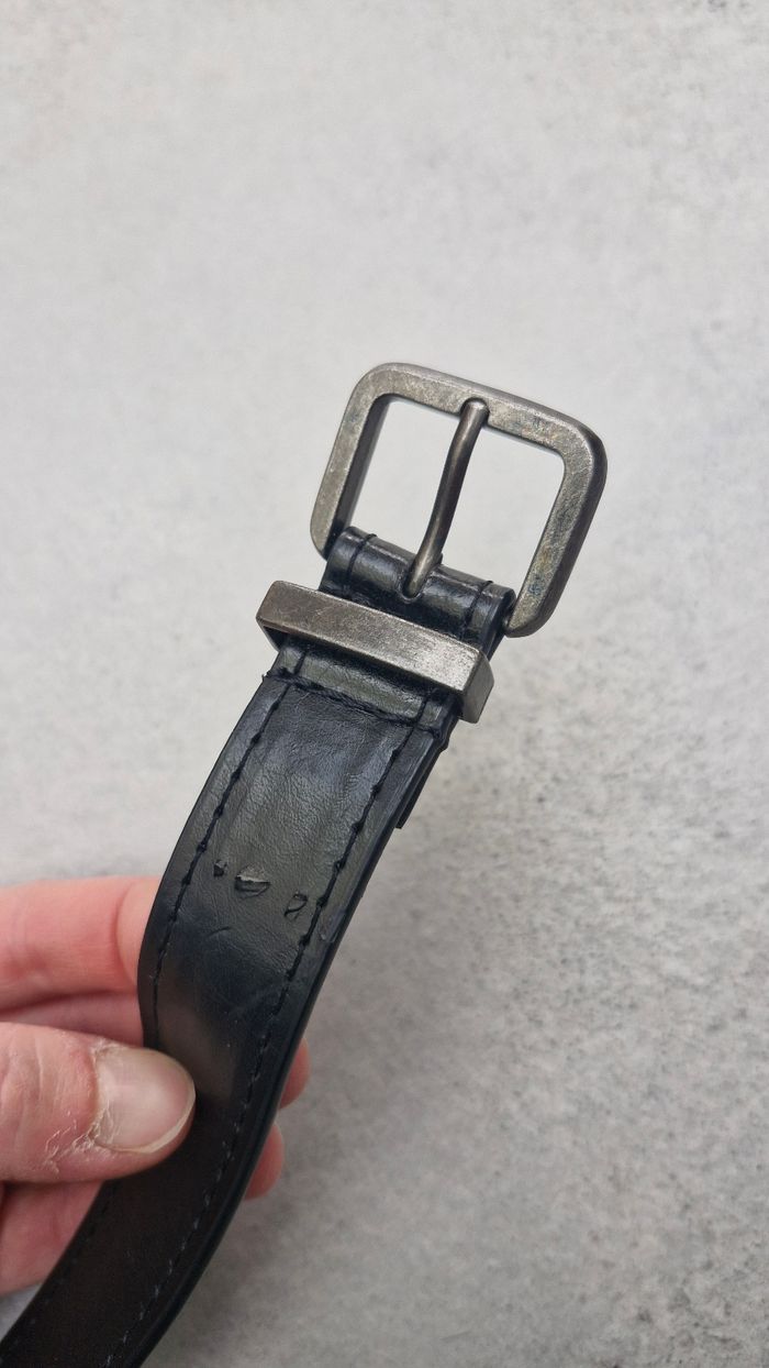 Ceinture synthétique noire pour homme - photo numéro 5