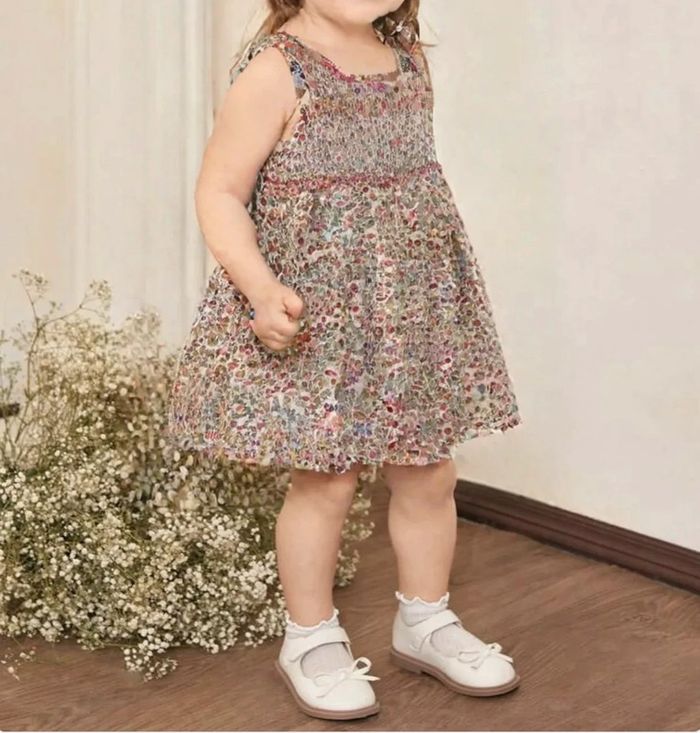 Jolie robe bébé fille été liberty 12 mois - photo numéro 2