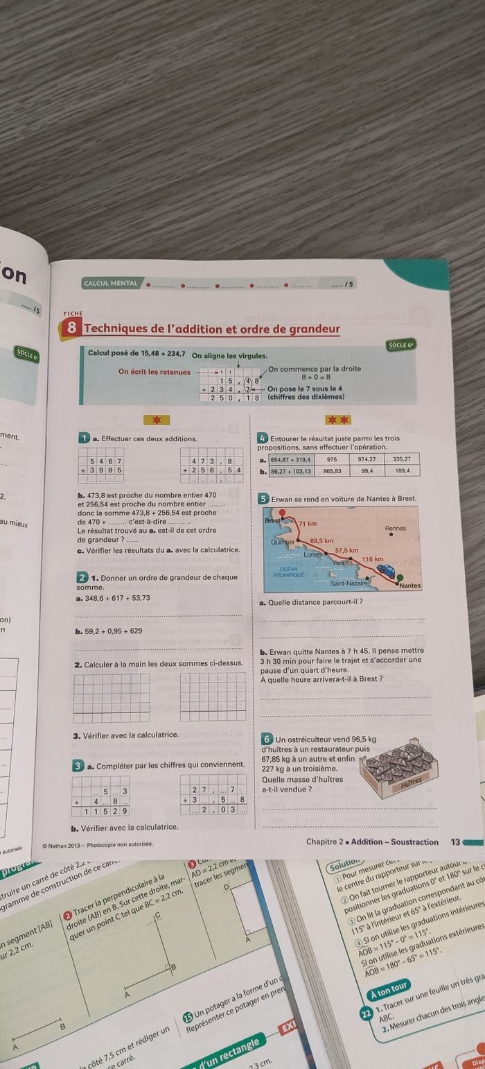 Lot 4 manuel exercices mathématiques 6 eme - photo numéro 6